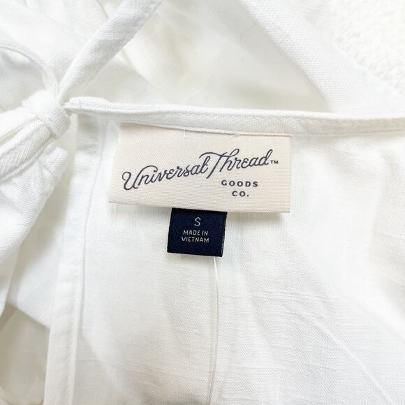 Universal Thread Women's Linen Mini Sleeveless Sundress White Size Small - Picture 4 of 5